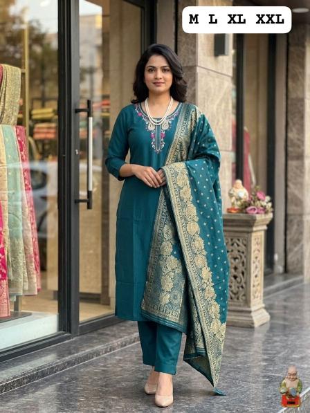 Krunique 3pcs synthetic kurtis wholesale